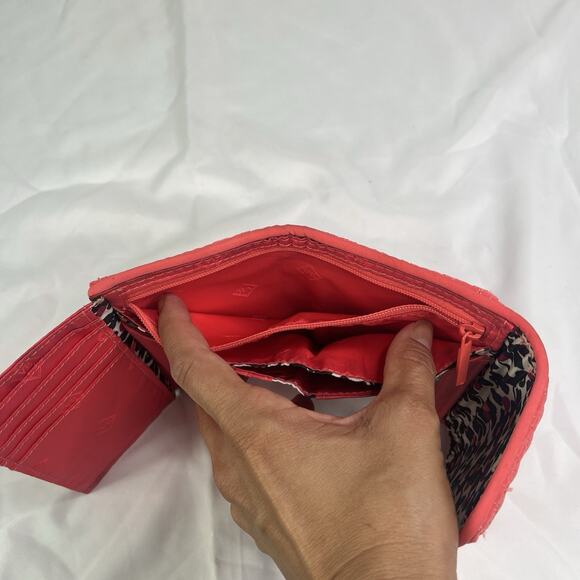 Vera Bradley Neon Orange Trifold Quilted Wallet, casual, classic, functional - Picture 6 of 11